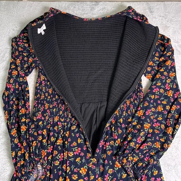 Anthropologie Lost + Wander Maxi Dress Womens M Floral Smocked Bloomcore Fall - Picture 9 of 9
